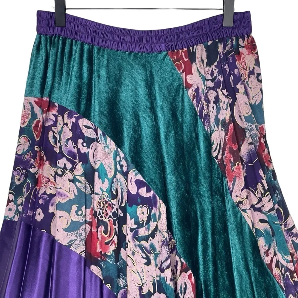 Carole Little Vintage Skirt 12 Midi Pull On Fairycore Romantic Ren Faire Gypsy - Picture 2 of 9